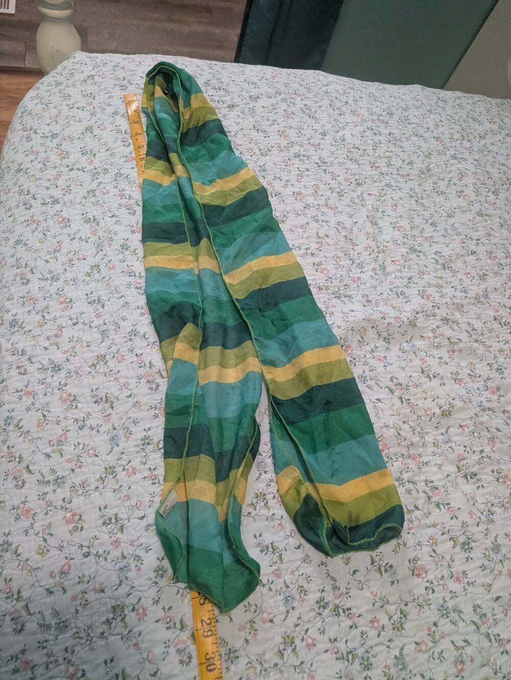 Striped Green & Yellow Women’s Lightweight Scarf